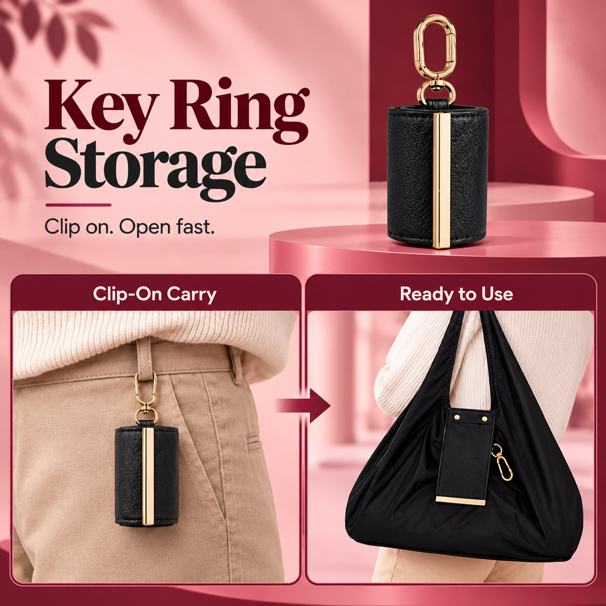 Foldable Keychain Tote Bag | Reusable Shopping Bag