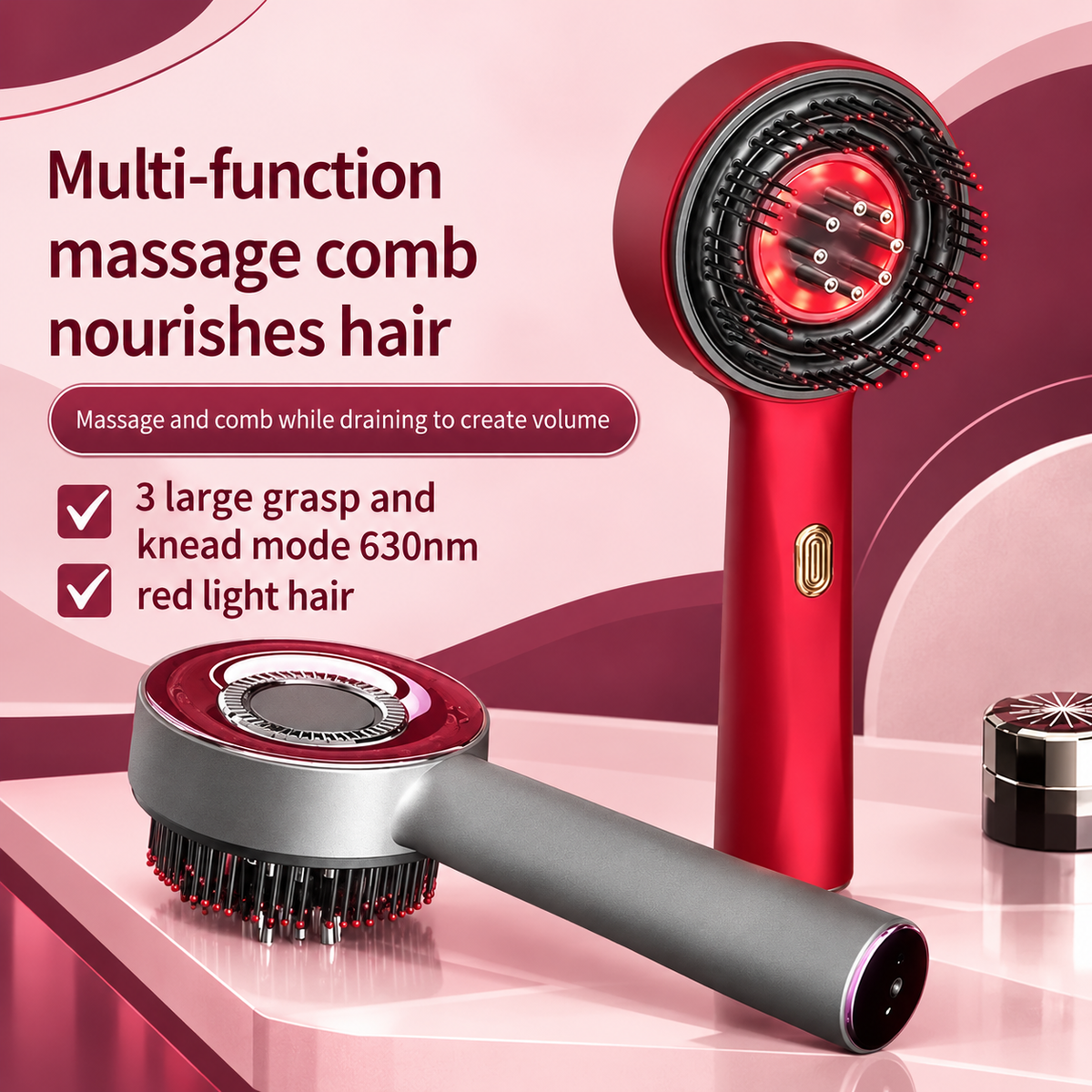 Electric Scalp Massager | 2-in-1 Massage Brush & Oil Applicator