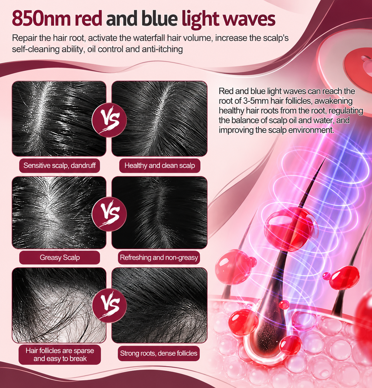 Electric Scalp Massager | 2-in-1 Massage Brush & Oil Applicator