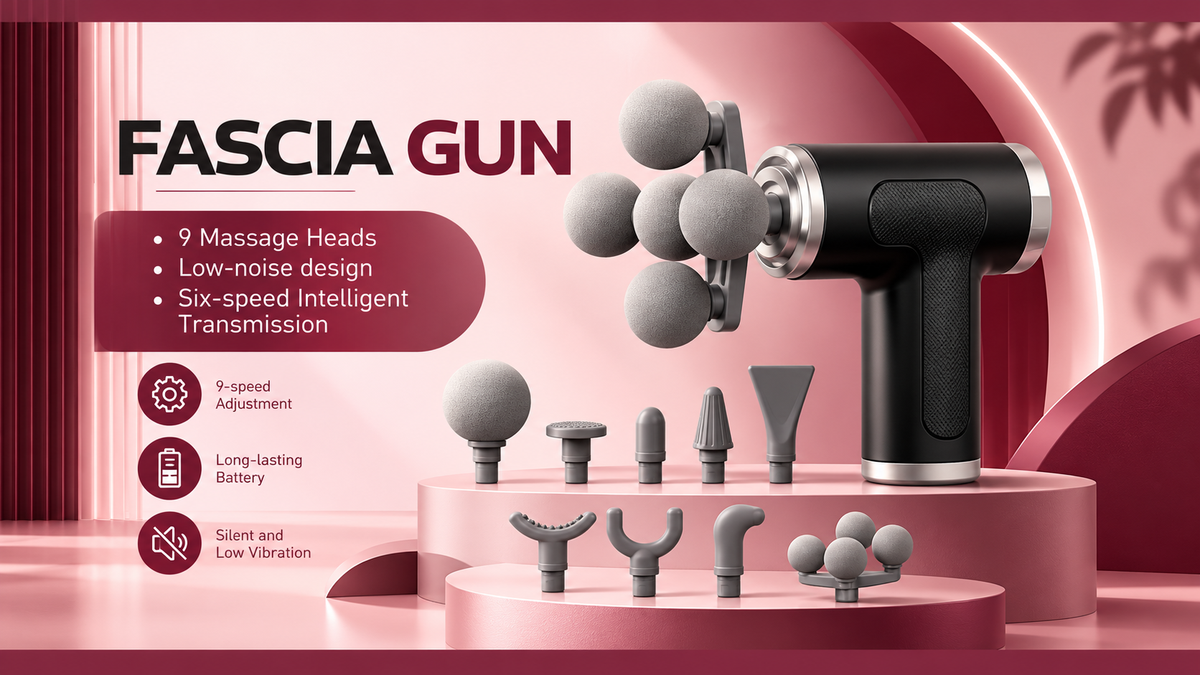 5-Head Cordless Electric Handheld Massager | 9 Attachments