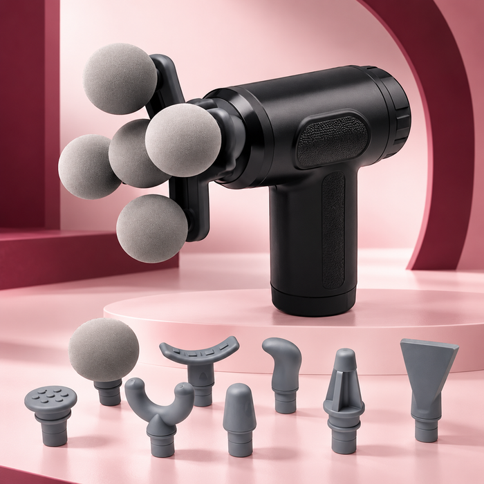 5-Head Cordless Electric Handheld Massager | 9 Attachments