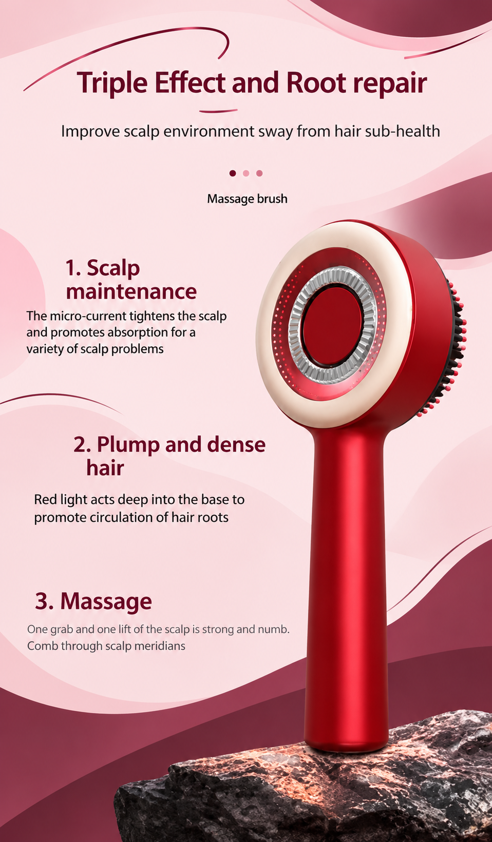 Electric Scalp Massager | 2-in-1 Massage Brush & Oil Applicator