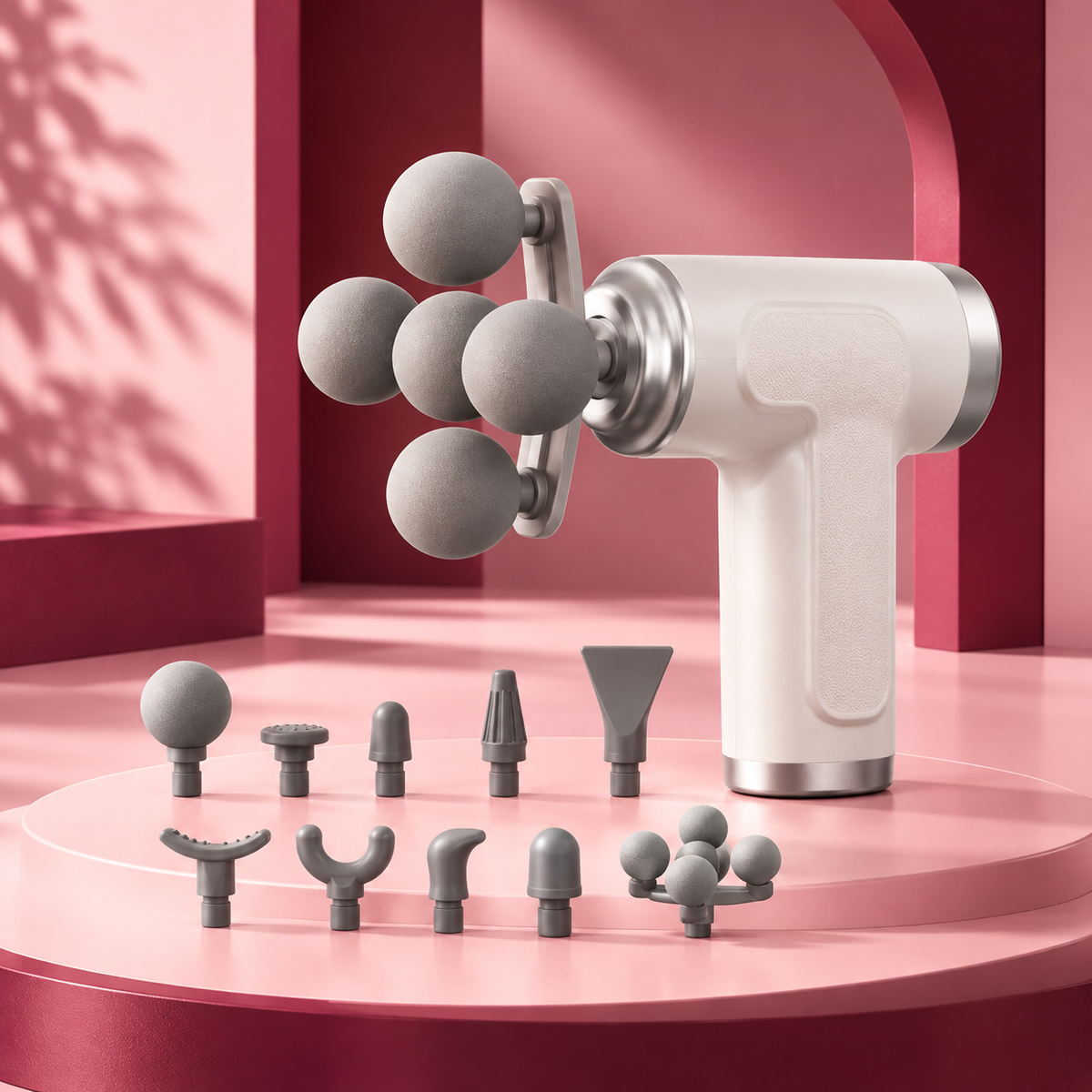 5-Head Cordless Electric Handheld Massager | 9 Attachments