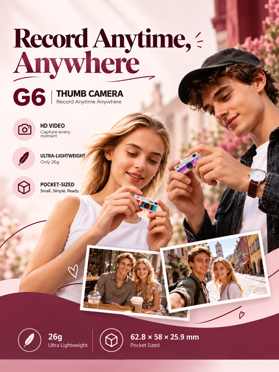 G6 Mini Pocket Camera | HD Keychain Camera