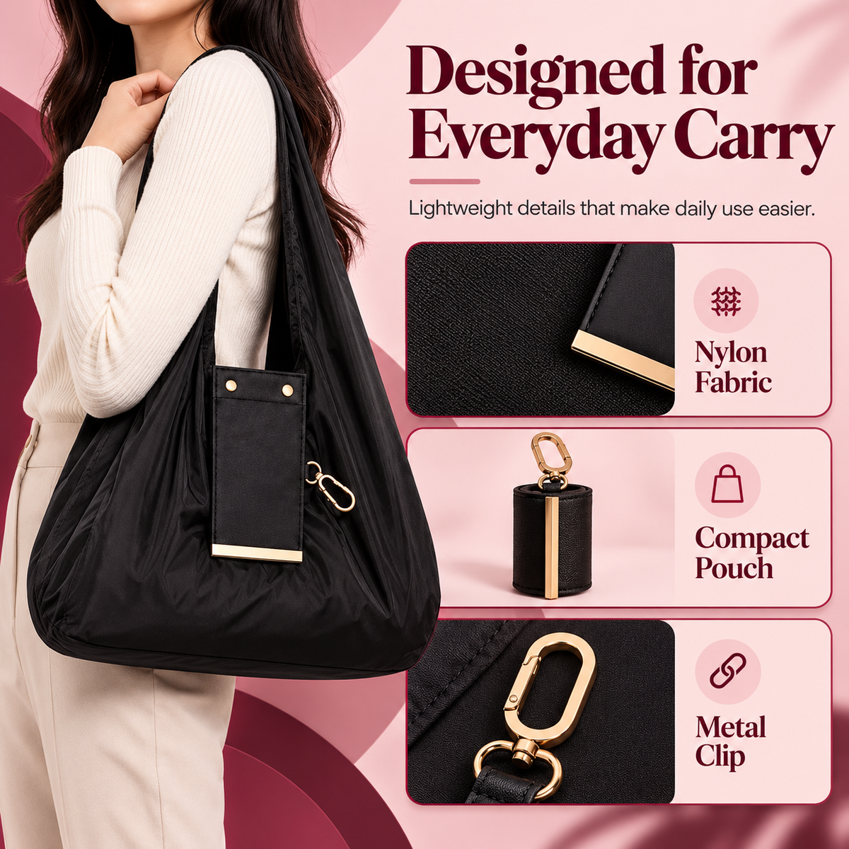Foldable Keychain Tote Bag | Reusable Shopping Bag